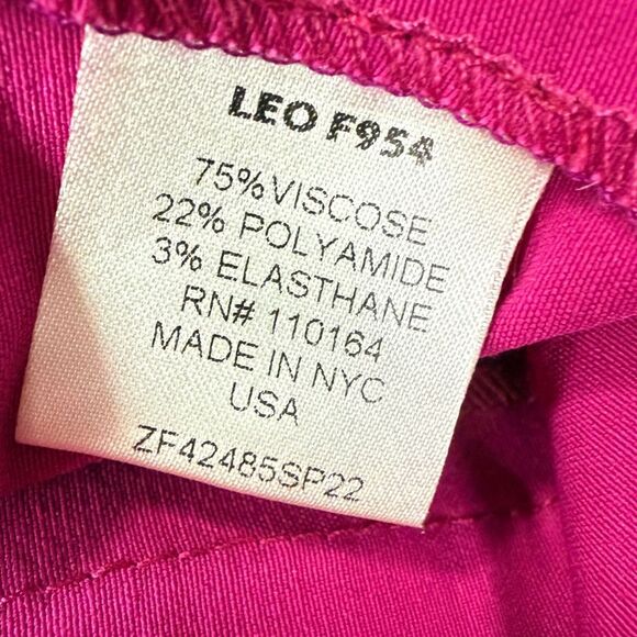 Avenue Montaigne Leo Designer Pink Boot-Cut Cropped Pants - Picture 7 of 8